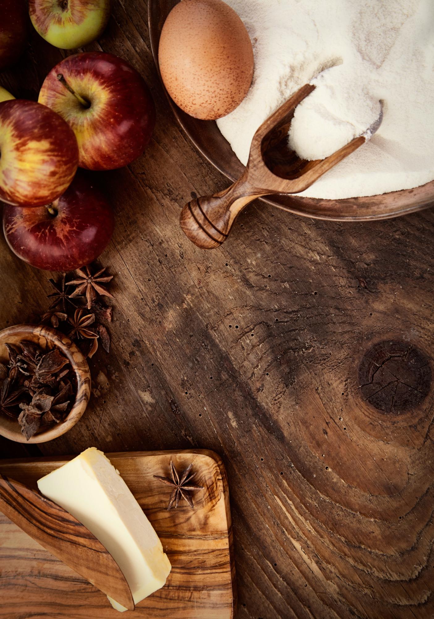Workshop table with ingredients and tools